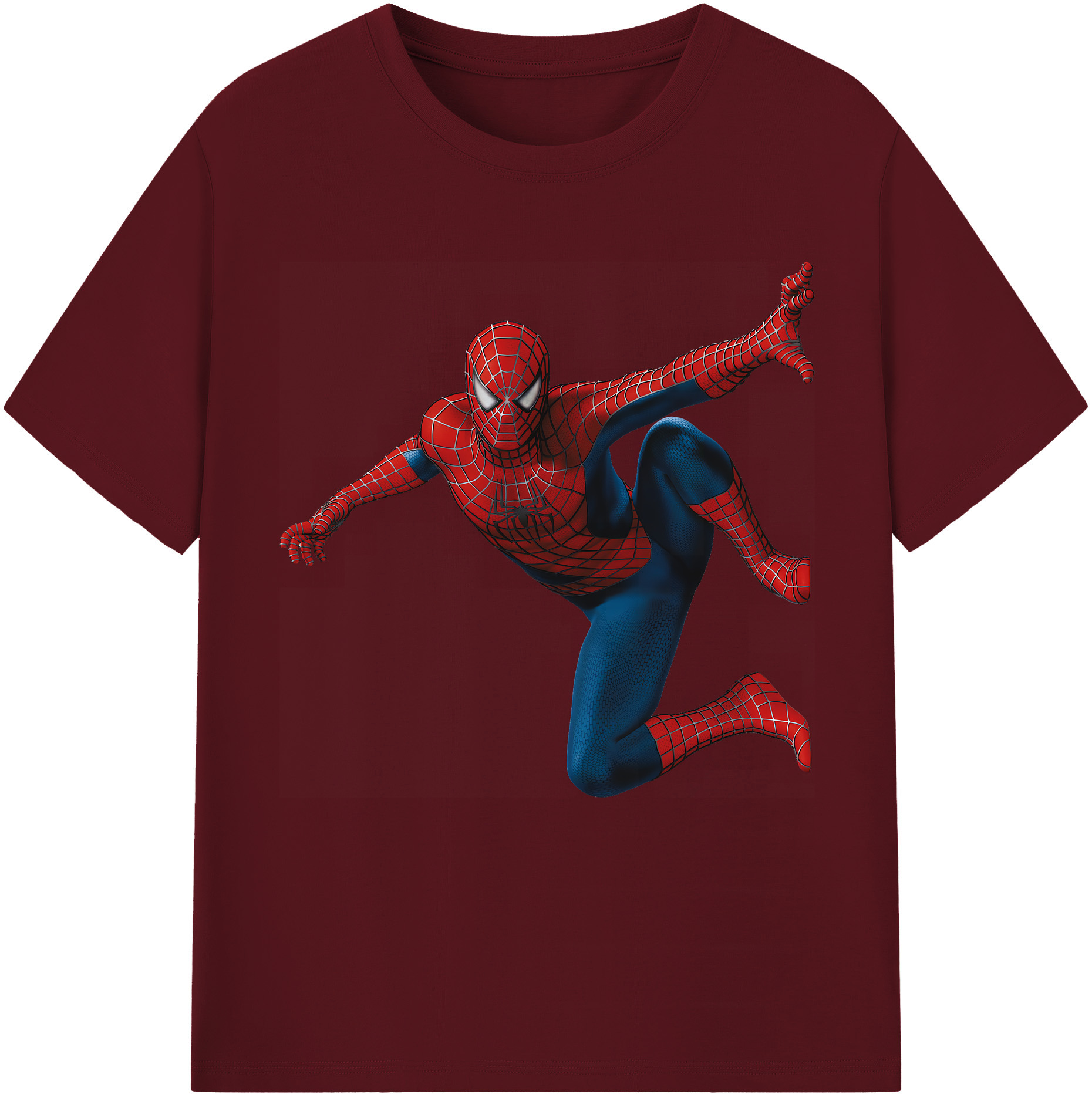 （画像用） Spider Man スパイダーマン 綿100％半袖Tシャツ（フロントプリント）